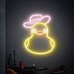 Ente mit Cowboyhut LED-Neonschild Wohnzimmer Bar