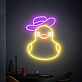 Ente mit Cowboyhut LED-Neonschild Wohnzimmer Bar