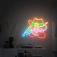 Cowboy Figur aus Videospiel LED-Neonschild Gaming Zimmer