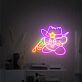 Cowboy Figur aus Videospiel LED-Neonschild Gaming Zimmer