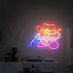 Cowboy Figur aus Videospiel LED-Neonschild Gaming Zimmer