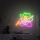 Cowboy Figur aus Videospiel LED-Neonschild Gaming Zimmer