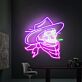 Totenkopf mit Cowboyhut und Halstuch LED-Neonschild für Bar Club