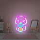 Panda mit Bubble Tea LED-Neonschild für Kinderzimmer Café