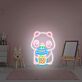 Panda mit Bubble Tea LED-Neonschild für Kinderzimmer Café