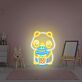 Brighten Your Café or Kitchen: Cute Bear Drink Coffee Kawaii Bear Neon Sign Perfect for Creating a Cozy Atmosphere
