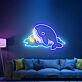 Wal auf Wolke LED-Neonschild Wohnzimmer Kinderzimmer