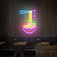 Brighten Up Your Kitchen, Gameroom, or Restaurant with the Delicious Flying Noodles Japanese Ramen Bowl Neon Sign.