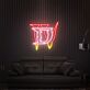 Abstraktes Buchstaben-LED Neonschild für Bar und Lounge