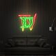 Abstraktes Buchstaben-LED Neonschild für Bar und Lounge