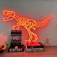 Tyrannosaurus Rex Skelett LED-Neonschild Wohnzimmer Kinderzimmer