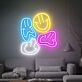 Smiley Gesichter LED-Neonschild Wohnzimmer Lounge
