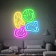 Smiley Gesichter LED-Neonschild Wohnzimmer Lounge