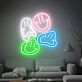 Smiley Gesichter LED-Neonschild Wohnzimmer Lounge