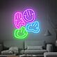 Smiley Gesichter LED-Neonschild Wohnzimmer Lounge