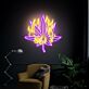 Elevate Your Space: Dope Leaf On Fire Neon Sign, Perfect for Home Decor, Bars, Stores, and Parties - A Unique Stoner Gift Wall Sign.