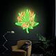 Brennendes Cannabisblatt LED-Neonschild für Bar Club