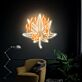 Brennendes Cannabisblatt LED-Neonschild für Bar Club
