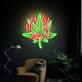 Brennendes Cannabisblatt LED-Neonschild für Bar Club