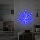 Cannabisblatt mit Gesicht LED-Neonschild Bar Club