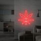 Cannabisblatt mit Gesicht LED-Neonschild Bar Club