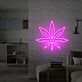 Cannabisblatt mit Gesicht LED-Neonschild Bar Club
