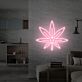 Cannabisblatt mit Gesicht LED-Neonschild Bar Club