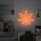Cannabisblatt mit Gesicht LED-Neonschild Bar Club