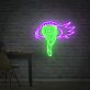 Abstraktes Auge mit Spirale LED-Neonschild Wohnzimmer Studio