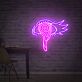 Abstraktes Auge mit Spirale LED-Neonschild Wohnzimmer Studio