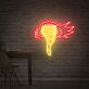 Abstraktes Auge mit Spirale LED-Neonschild Wohnzimmer Studio