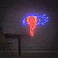 Abstraktes Auge mit Spirale LED-Neonschild Wohnzimmer Studio