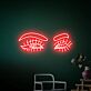 Augen mit Augenbrauen LED-Neonschild für Wohnzimmer Studio
