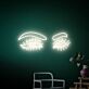 Augen mit Augenbrauen LED-Neonschild für Wohnzimmer Studio