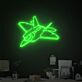 Kampfflugzeug LED-Neonschild für Büro oder Gamingzimmer