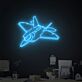 Kampfflugzeug LED-Neonschild für Büro oder Gamingzimmer