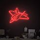 Kampfflugzeug LED-Neonschild für Büro oder Gamingzimmer