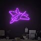 Kampfflugzeug LED-Neonschild für Büro oder Gamingzimmer