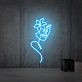 Gesicht mit Blüte LED-Neonschild