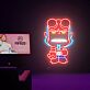 Hellboy als LED-Neonschild