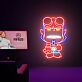 Hellboy als LED-Neonschild