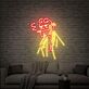 Brighten Up Your Space: Fantastic Four Hellboy Neon Sign Wall Decor for Home, Office, and Entertainment Venues