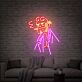 Hellboy mit Zigarre LED-Neonschild