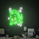 lächelnder Fisch mit Luftblasen LED-Neonschild Kinderzimmer Wohnzimmer
