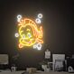lächelnder Fisch mit Luftblasen LED-Neonschild Kinderzimmer Wohnzimmer