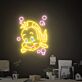 lächelnder Fisch mit Luftblasen LED-Neonschild Kinderzimmer Wohnzimmer