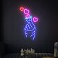Handgeste mit Herzen LED-Neonschild Wohnzimmer Schlafzimmer