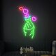 Handgeste mit Herzen LED-Neonschild Wohnzimmer Schlafzimmer