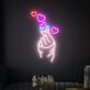 Bring Romance to Your Space: Finger Heart Neon Sign for Lively Home Ambiance, Cozy Bars, and Memorable Weddings.