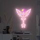 Drache mit ausgebreiteten Flügeln und Kugel LED-Neonschild Wohnzimmer Gamingzimmer